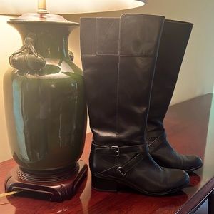 Bandolino tall black leather boots